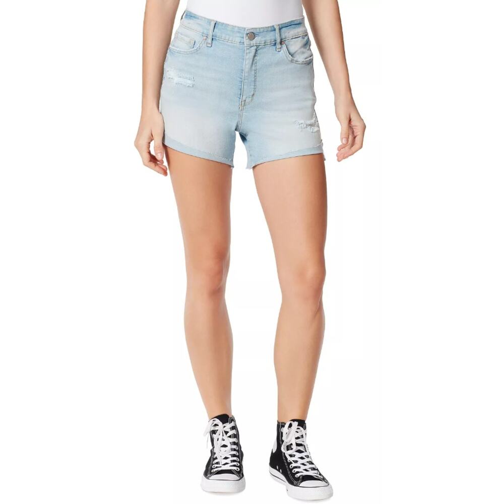 FRAYED DENIM High Rise Denim Shorts Gulf Stream Size 28
